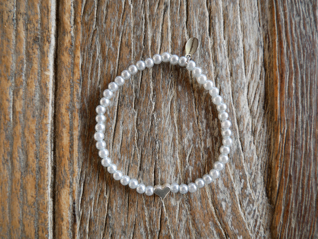 Herzalarmband "hellblau Wachsperlen"