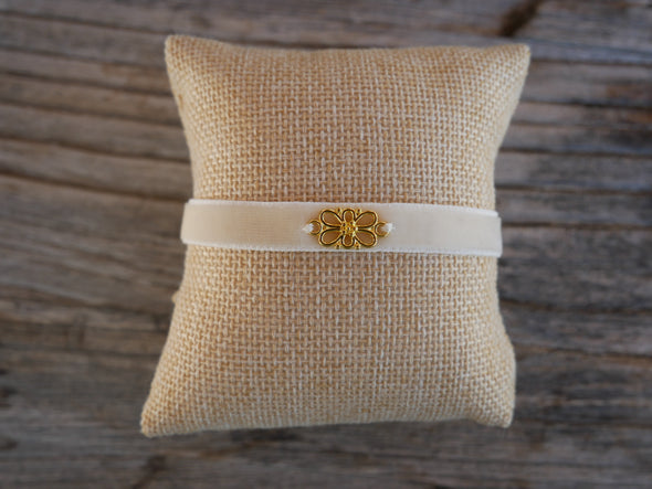 Vintagestubn - Kropfband Creme - Gold