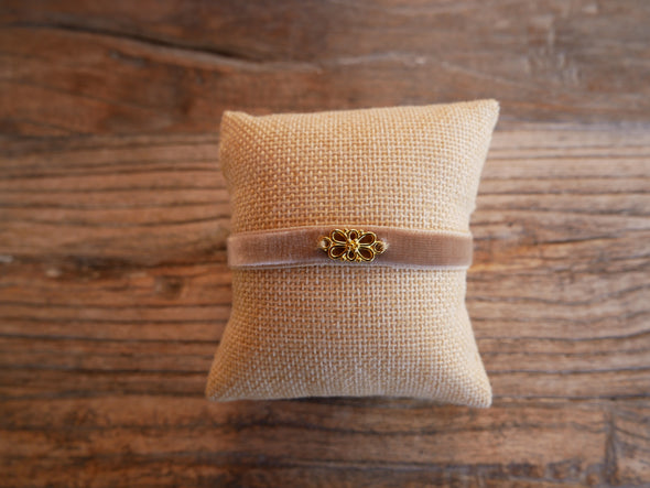 Vintagestubn Kropfband Beige - Gold